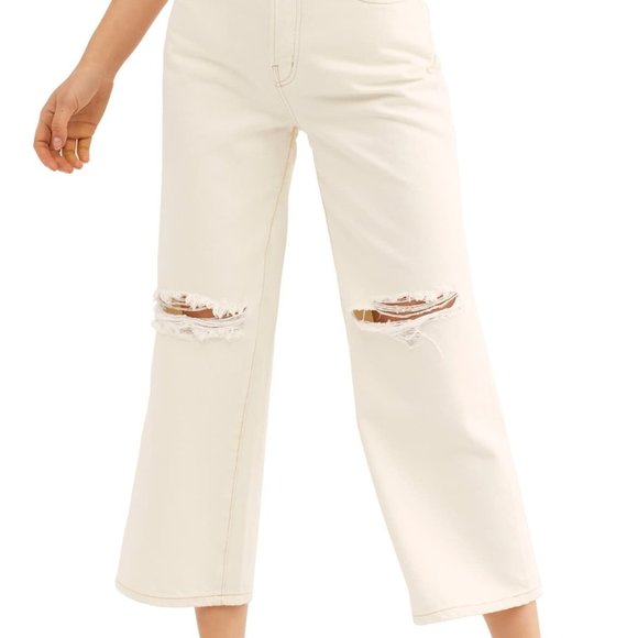 Free People Distressed Cropped Denim - Picture 2 of 2